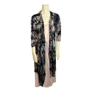 Coin 1804 Tie Dye Cardigan Jacket Hoodie Festival Boho Indie Stretch 1X XL